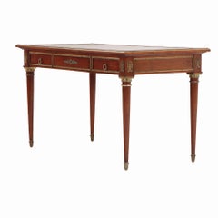 A French Mahogany Bronze Mounted Writing Desk, C 1900.