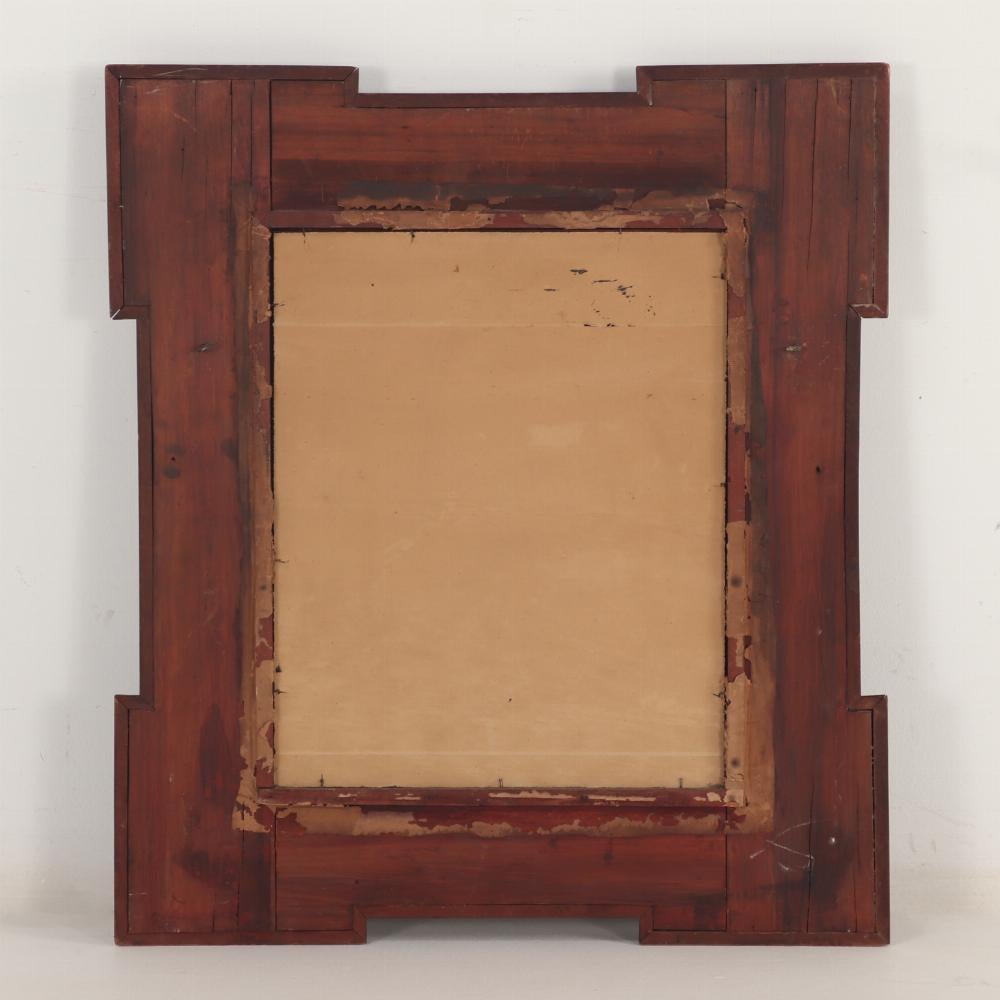 XIX secolo Specchio francese in mogano in stile Dutch Ripple, C.C. 1890. in vendita