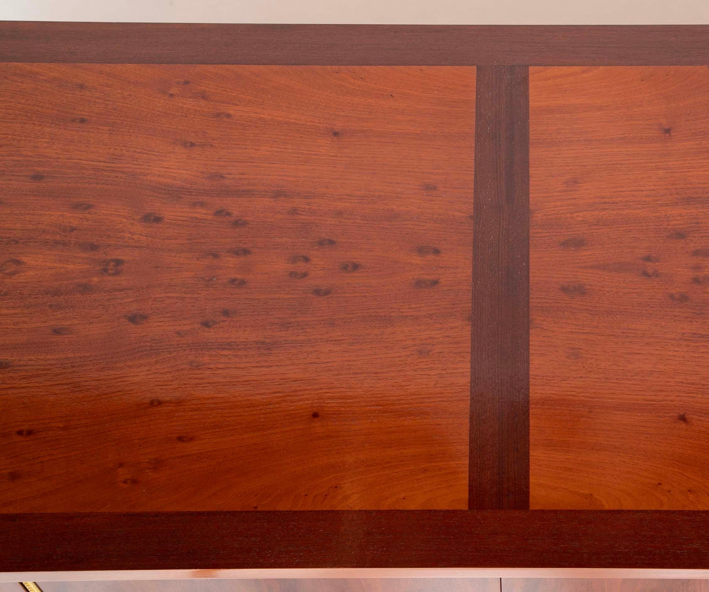 A French Mahogany & Speckled Mahogany Veneered Sideboard by Maurice Rinck 6