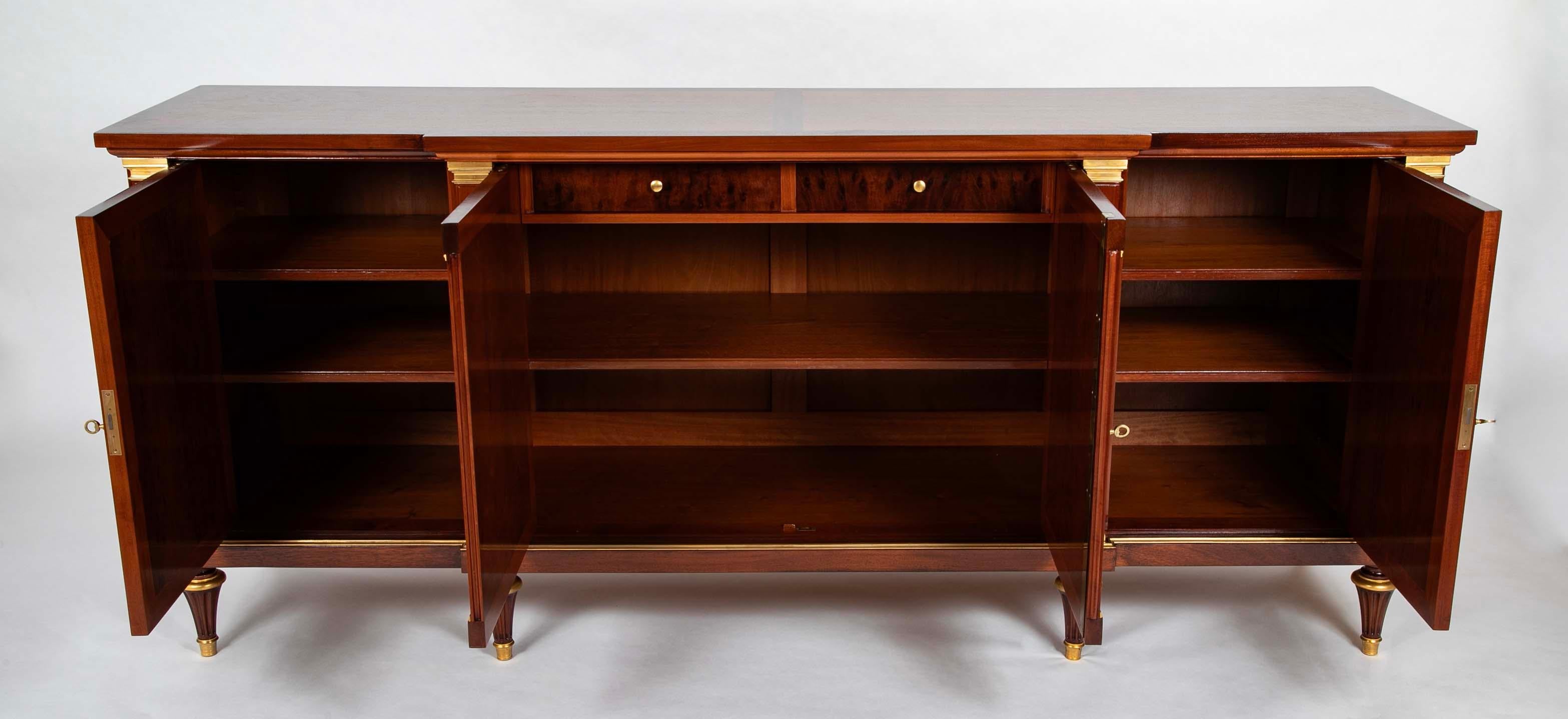 A French Mahogany & Speckled Mahogany Veneered Sideboard by Maurice Rinck 9