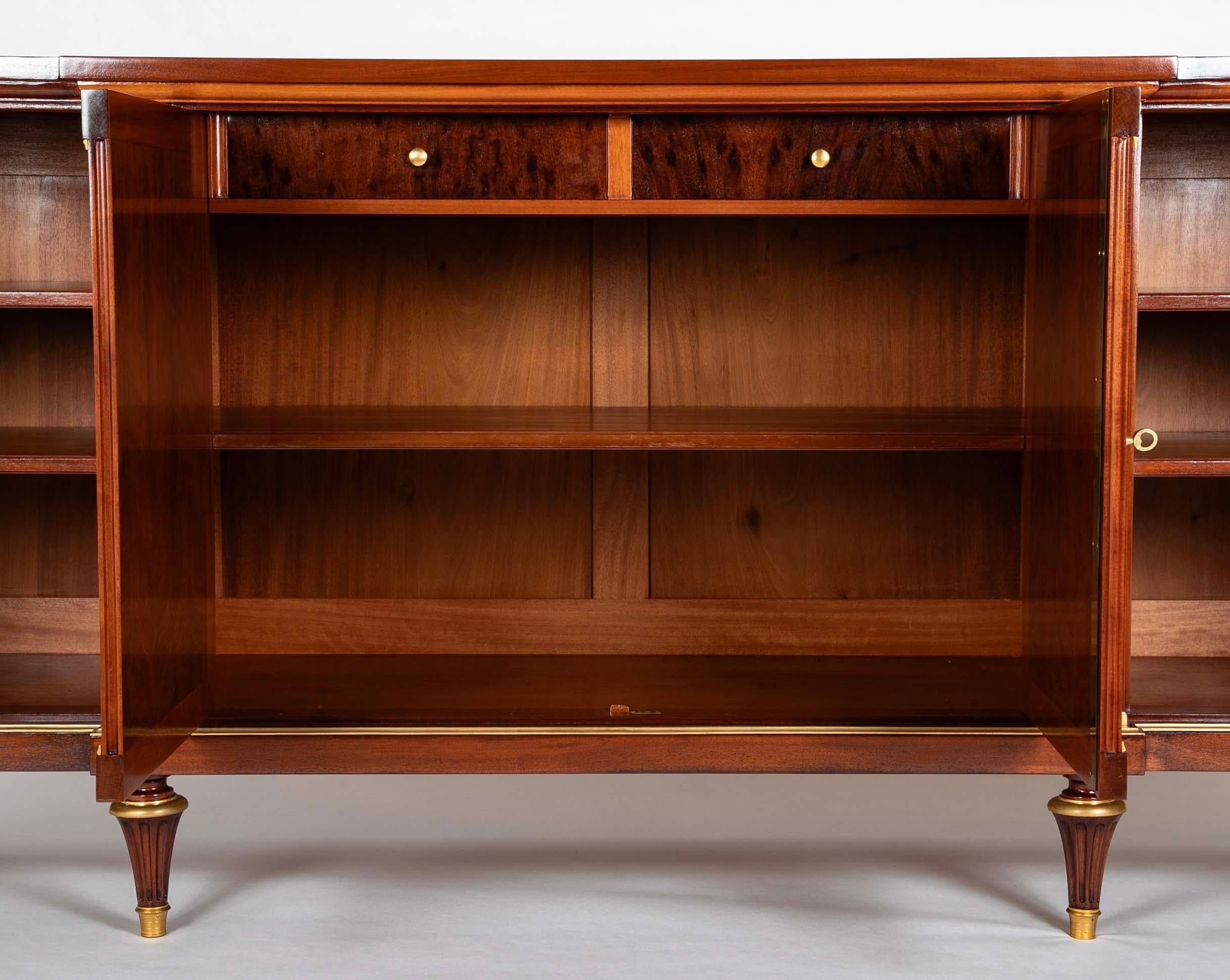 A French Mahogany & Speckled Mahogany Veneered Sideboard by Maurice Rinck 11