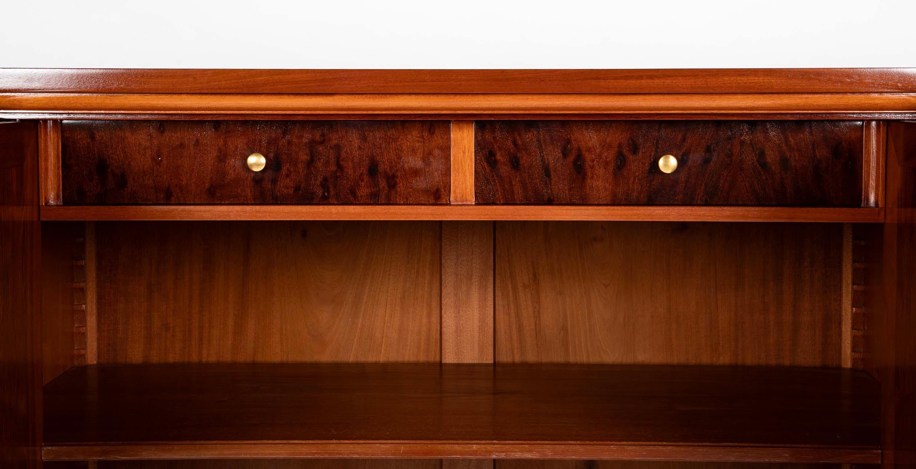A French Mahogany & Speckled Mahogany Veneered Sideboard by Maurice Rinck 12