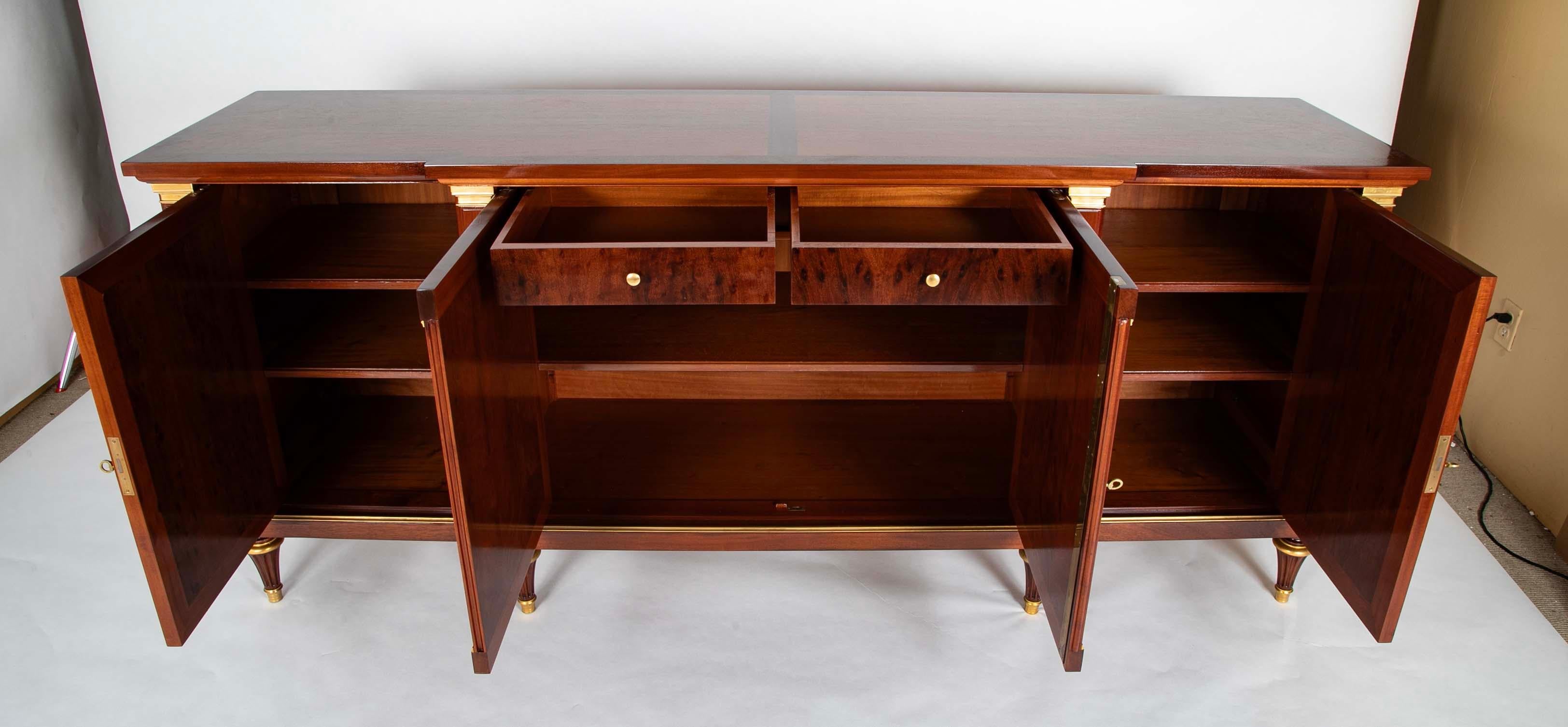 A French Mahogany & Speckled Mahogany Veneered Sideboard by Maurice Rinck 13