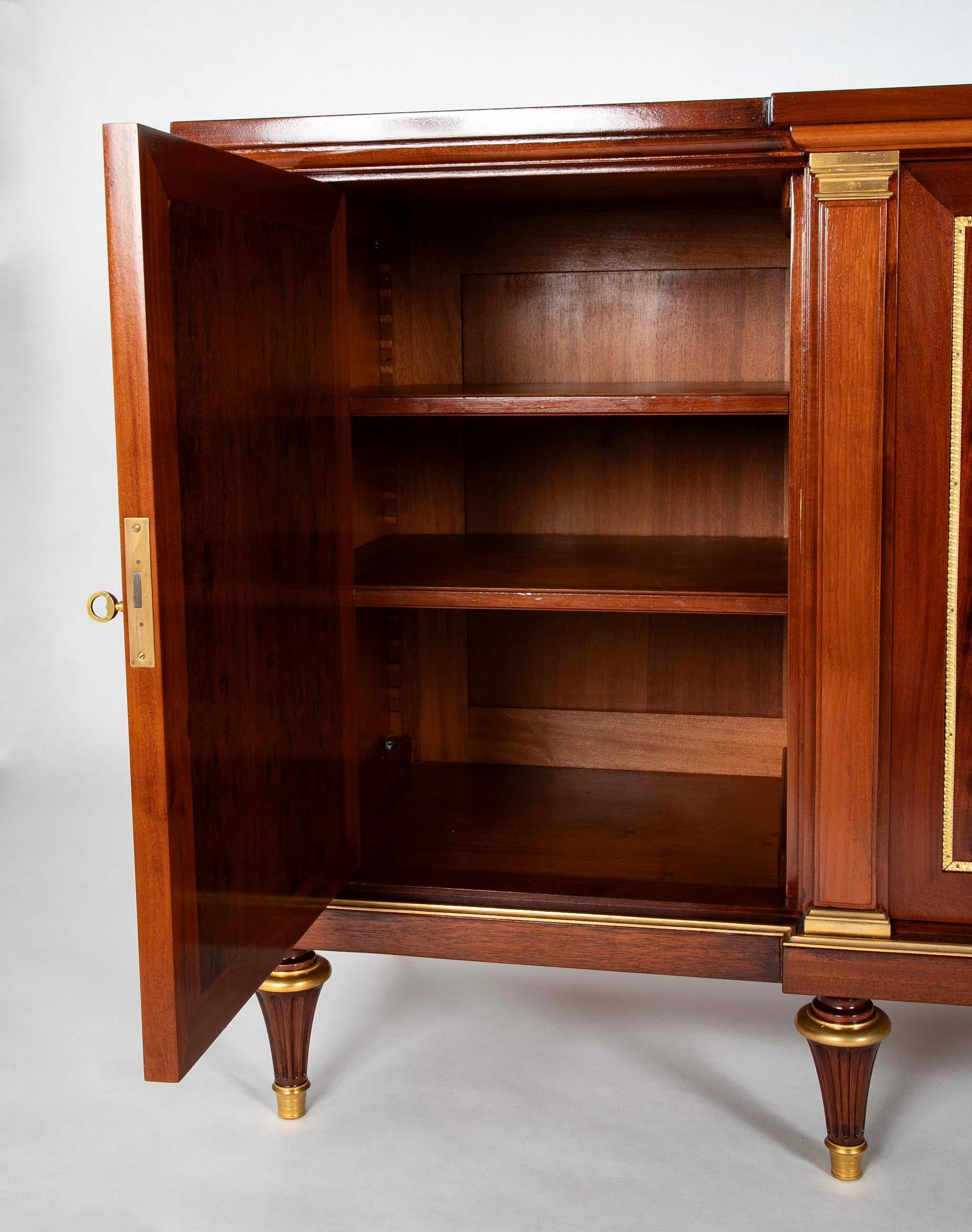 A French Mahogany & Speckled Mahogany Veneered Sideboard by Maurice Rinck 14