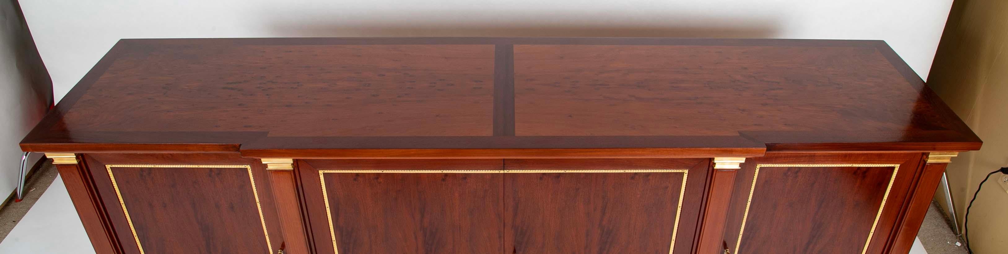 A French Mahogany & Speckled Mahogany Veneered Sideboard by Maurice Rinck 4