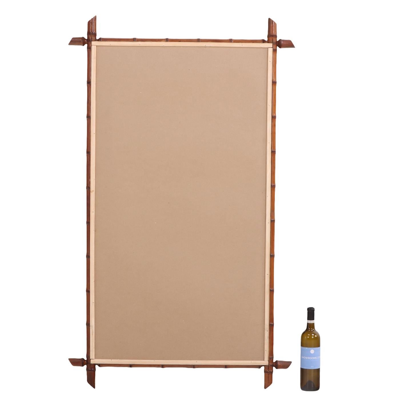 A French Maple Faux Bamboo Mirror, C. 1880. Art Nouveau en venta