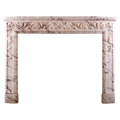 A French Marble Fireplace in Breche Rose de Lez Marble