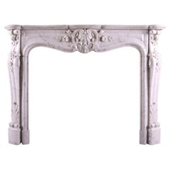 Antique French Marble Fireplace in the Louis XV Manner