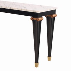 A French marble top console table, in the manner of Andre Arbus, C. 1940.