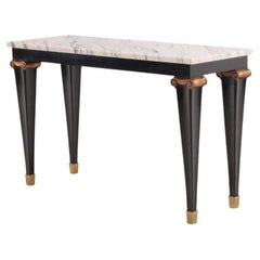 Console française en marbre, à la manière d'Andre Irisk One, C.C. 1940.