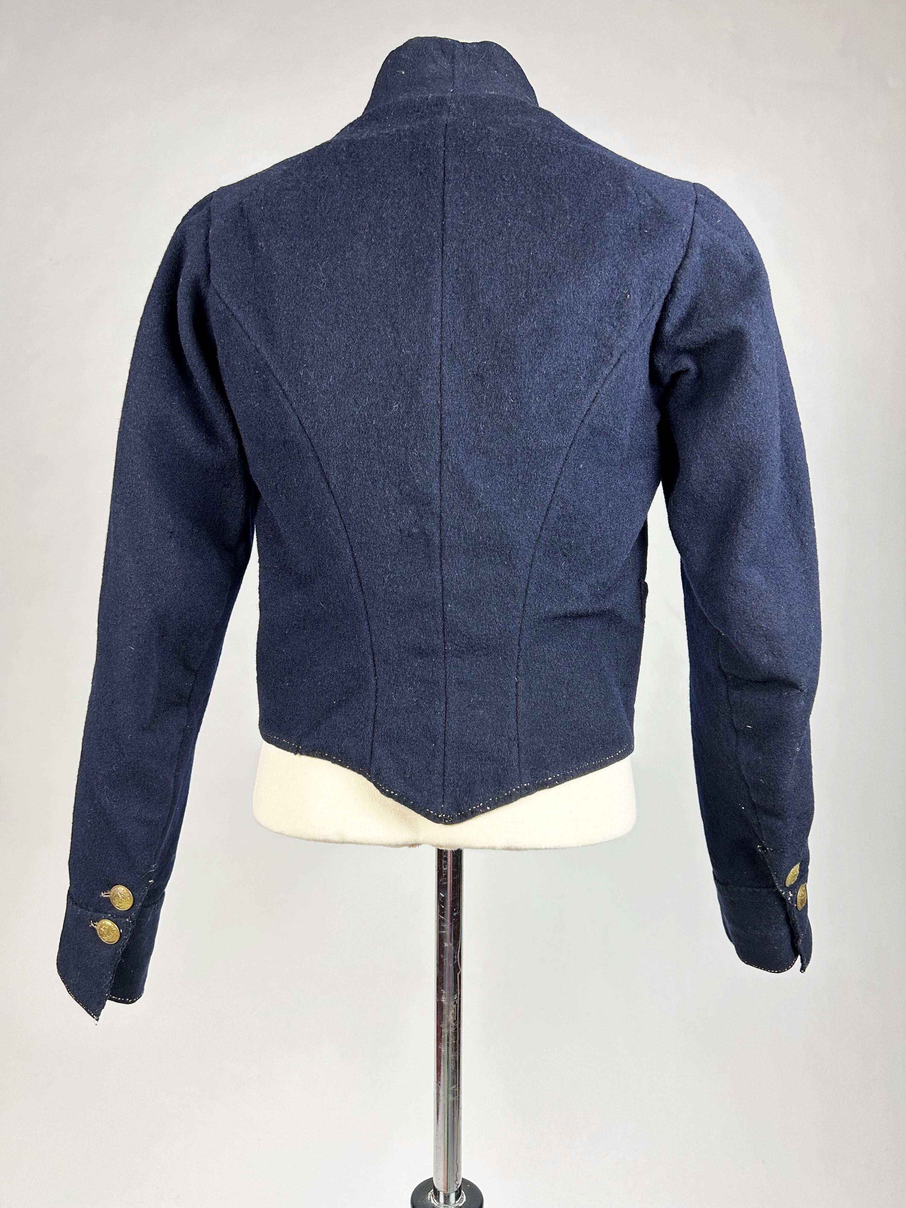 A French Marine Troop Paletot Jacket - model 1851 in Marine wool cloths For Sale 10