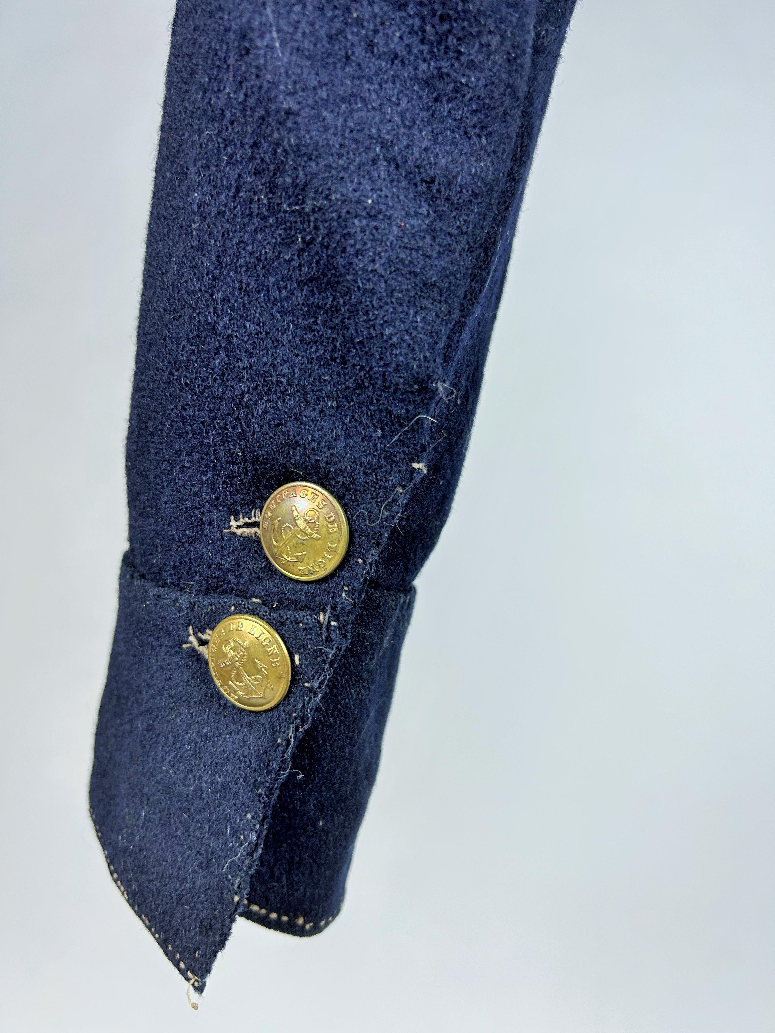 Una Chaqueta Paletot de la Tropa de la Marina Francesa - modelo 1851 en paños de lana de la Marina en venta 10