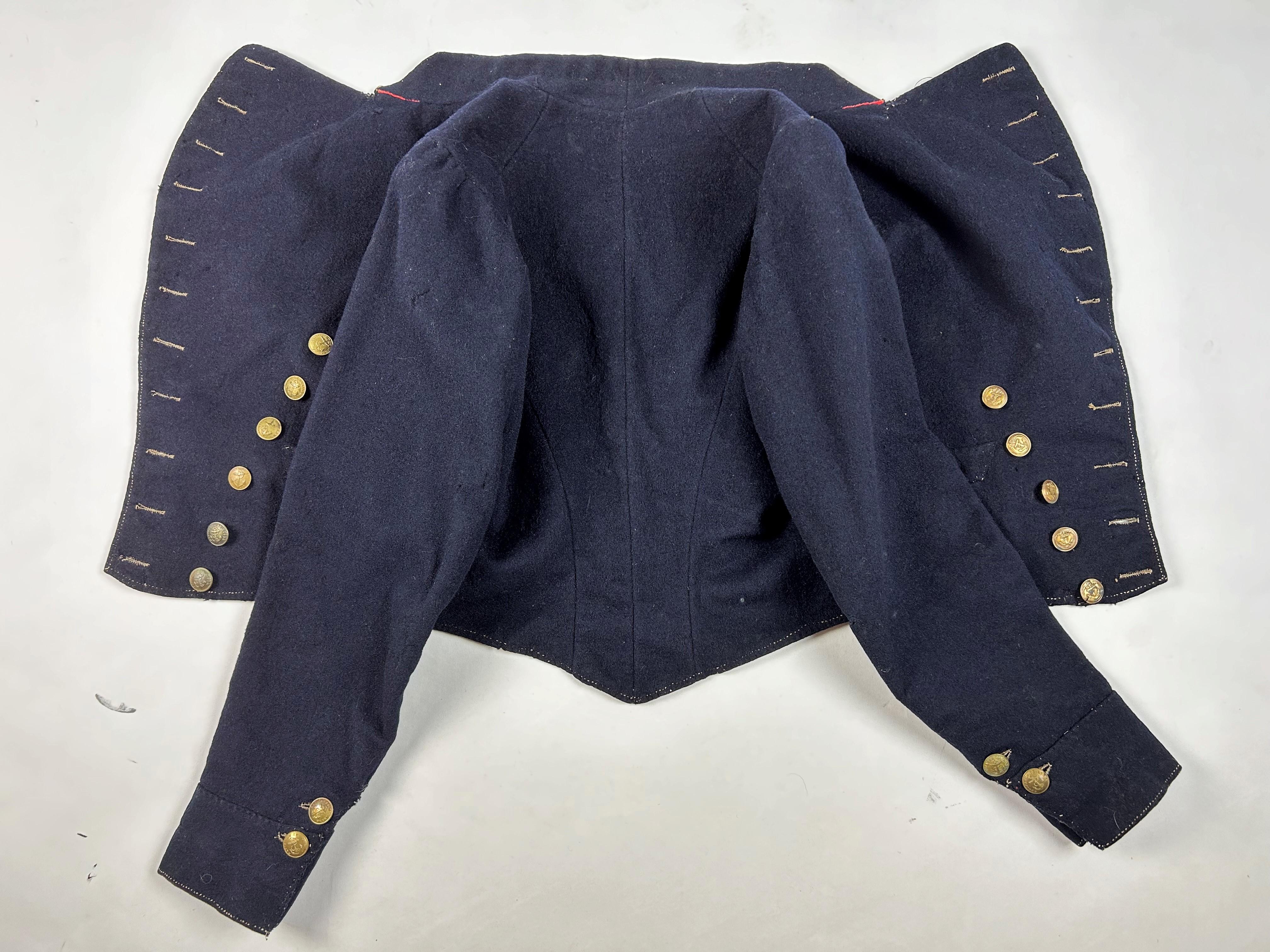 Veste Paletot de la marine française - modèle 1851 en tissus de laine marine en vente 2