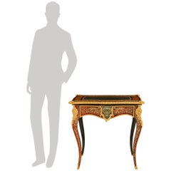 A French mid 19th century Louis XV st. Boulle side table/desk