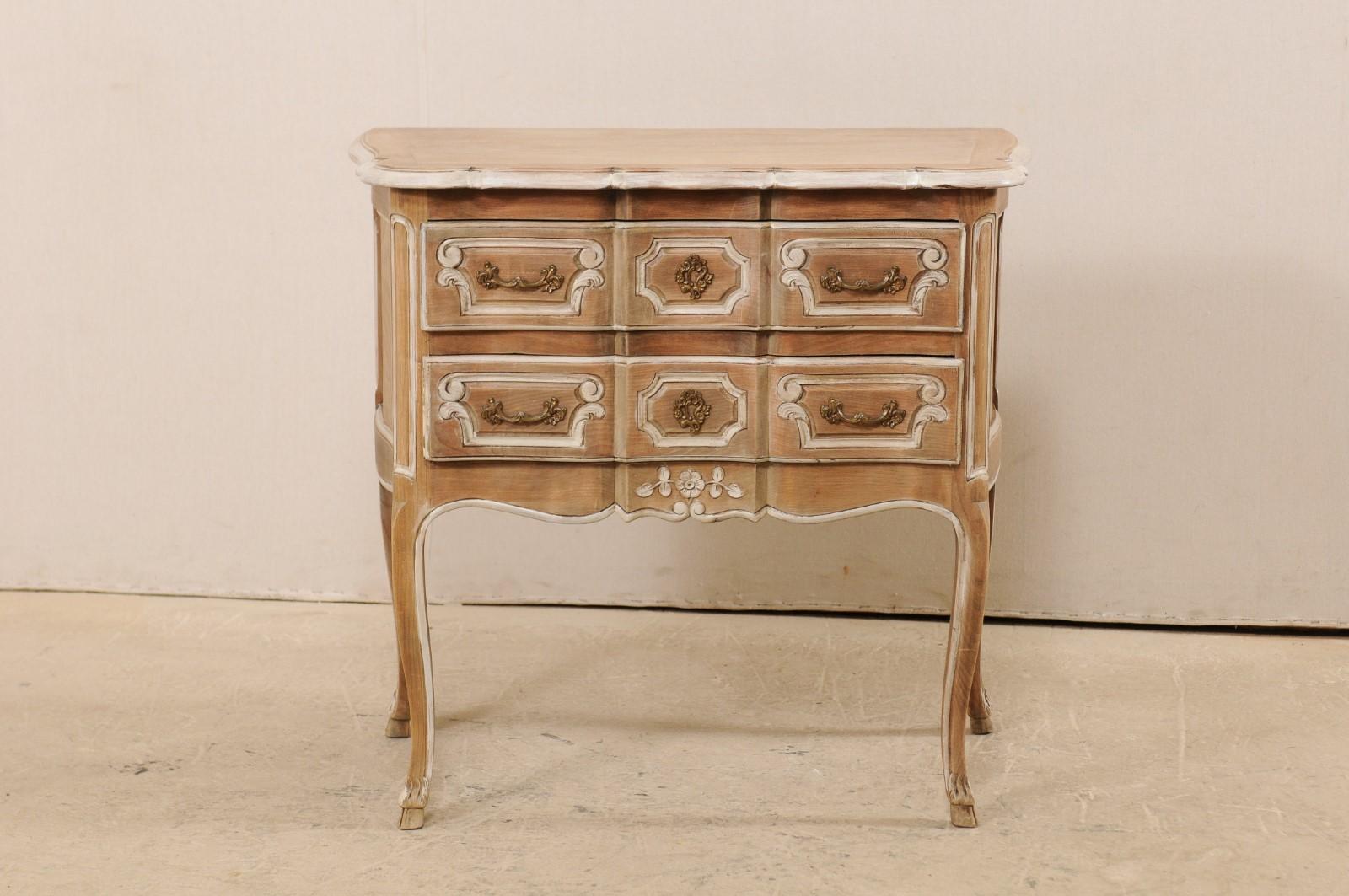 bleached wood chest of drawers