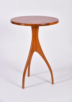 French Midcentury Mahogany Tripod Side Table