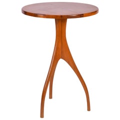 French Midcentury Mahogany Tripod Side Table