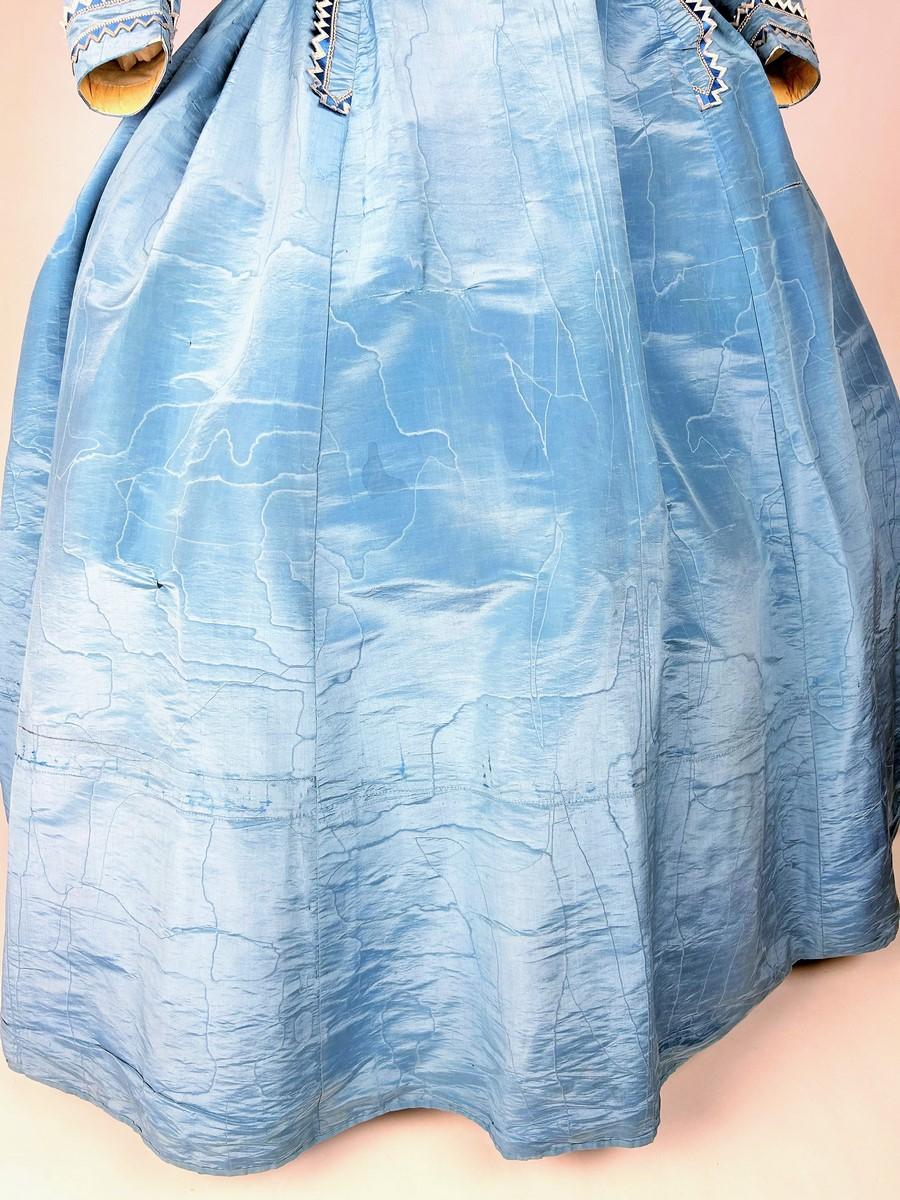 A French moiré silk day Crinoline dress Circa 1865 1