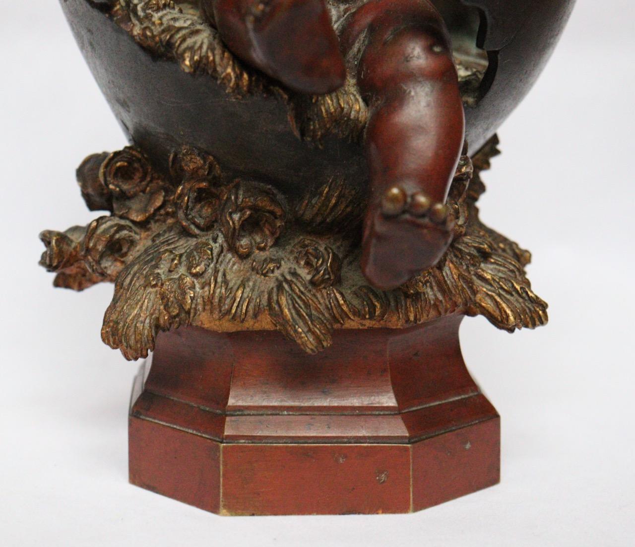 A French Napoléon III Bronze Cherub Figure by Auguste Moreau (1834-1917) 6