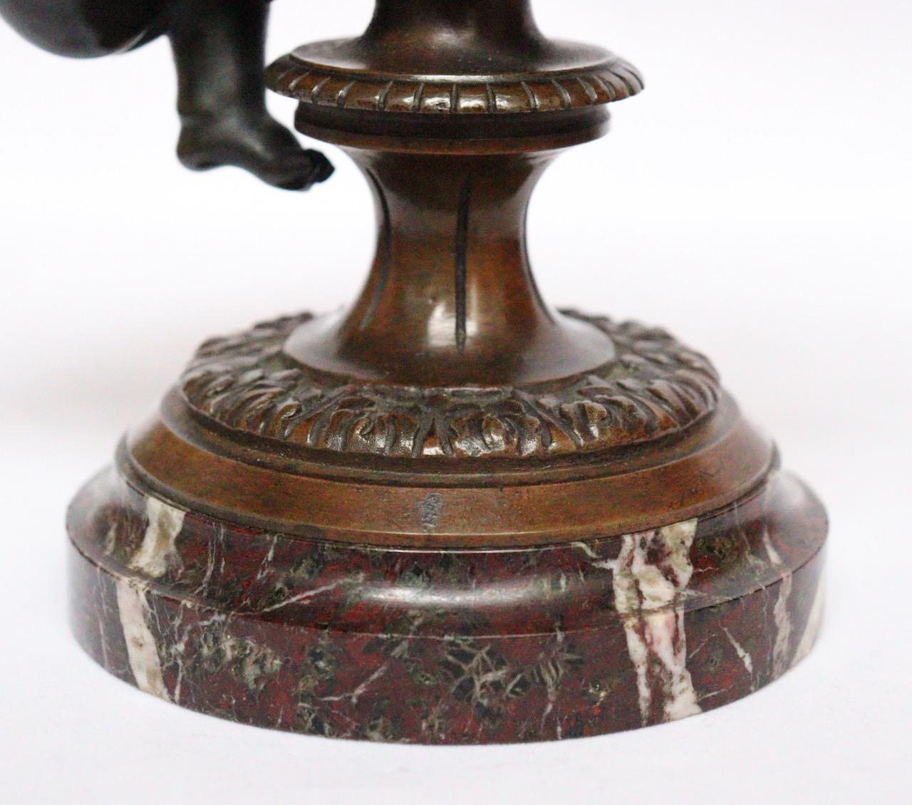 French Napoléon III Bronze Putti Vase by Auguste Moreau 12