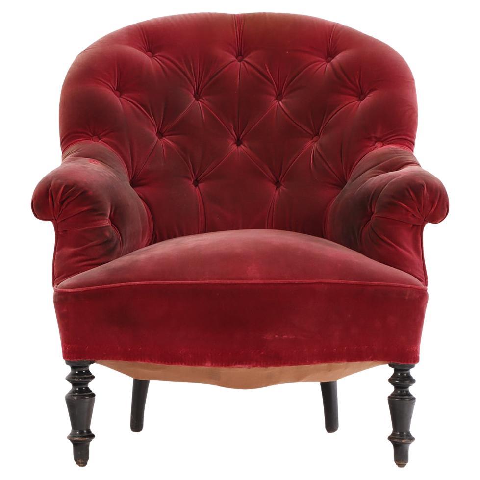 Sedia da salotto francese Napoleone III, C.C. 1860.