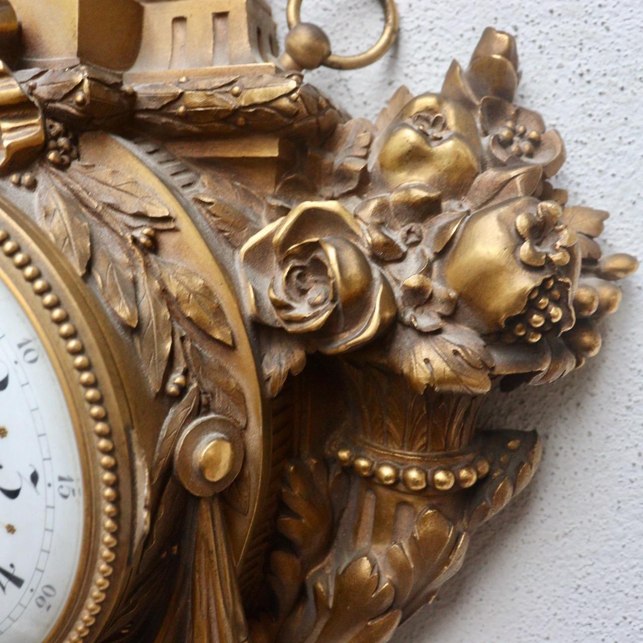A French Napoléon III Ormolu Cartel Clock by Susse Frères Paris circa 1870 For Sale 5