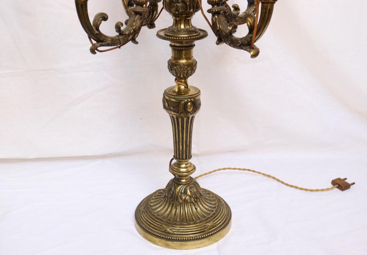 French Napoléon III Pair of Gilt Bronze Candelabras 5