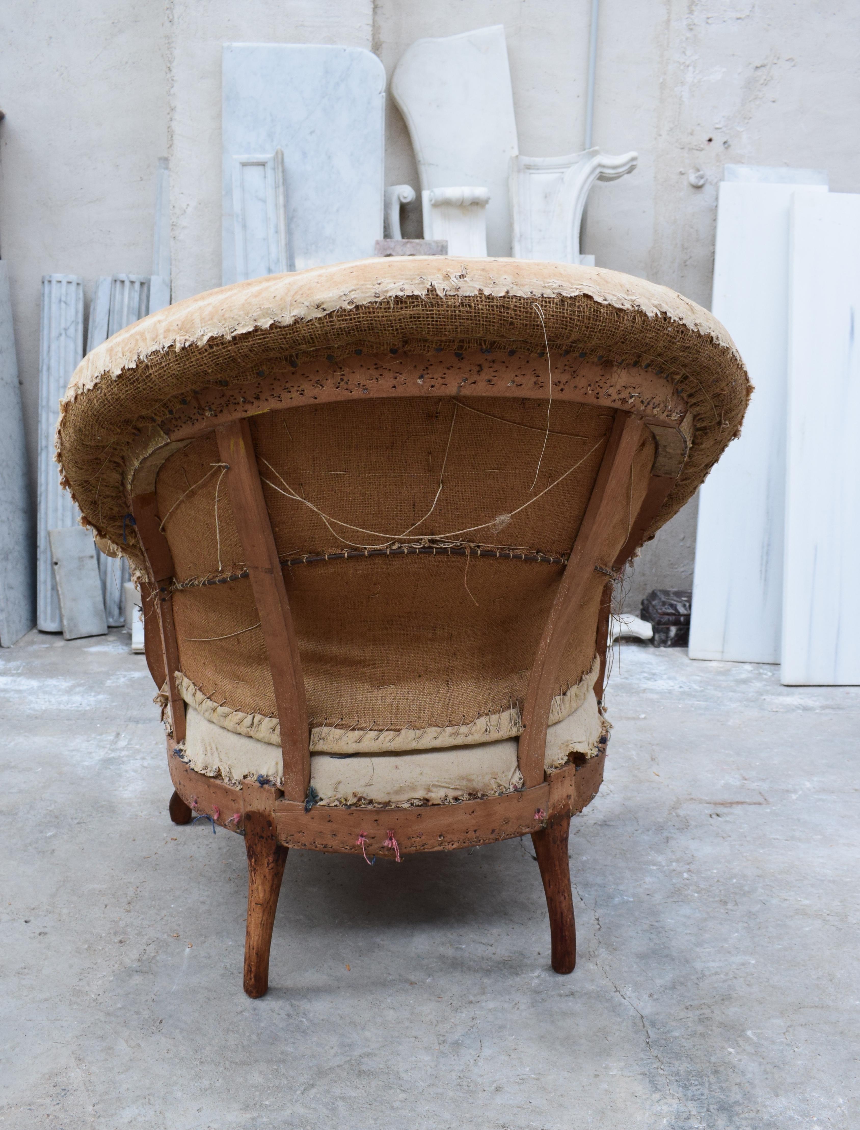 French Napoleon III Style Tub Chair Dating from Around 1850 11