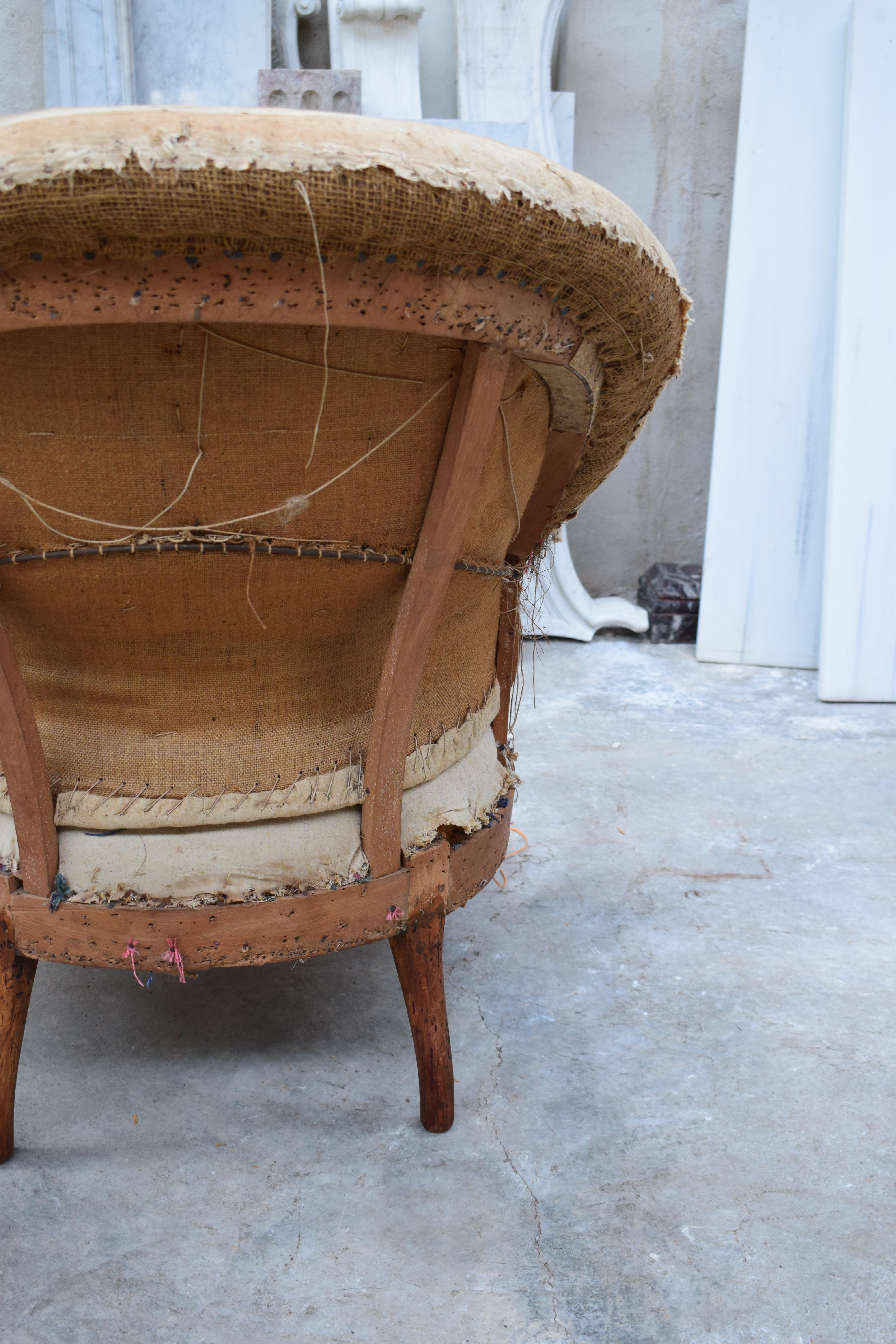 French Napoleon III Style Tub Chair Dating from Around 1850 12