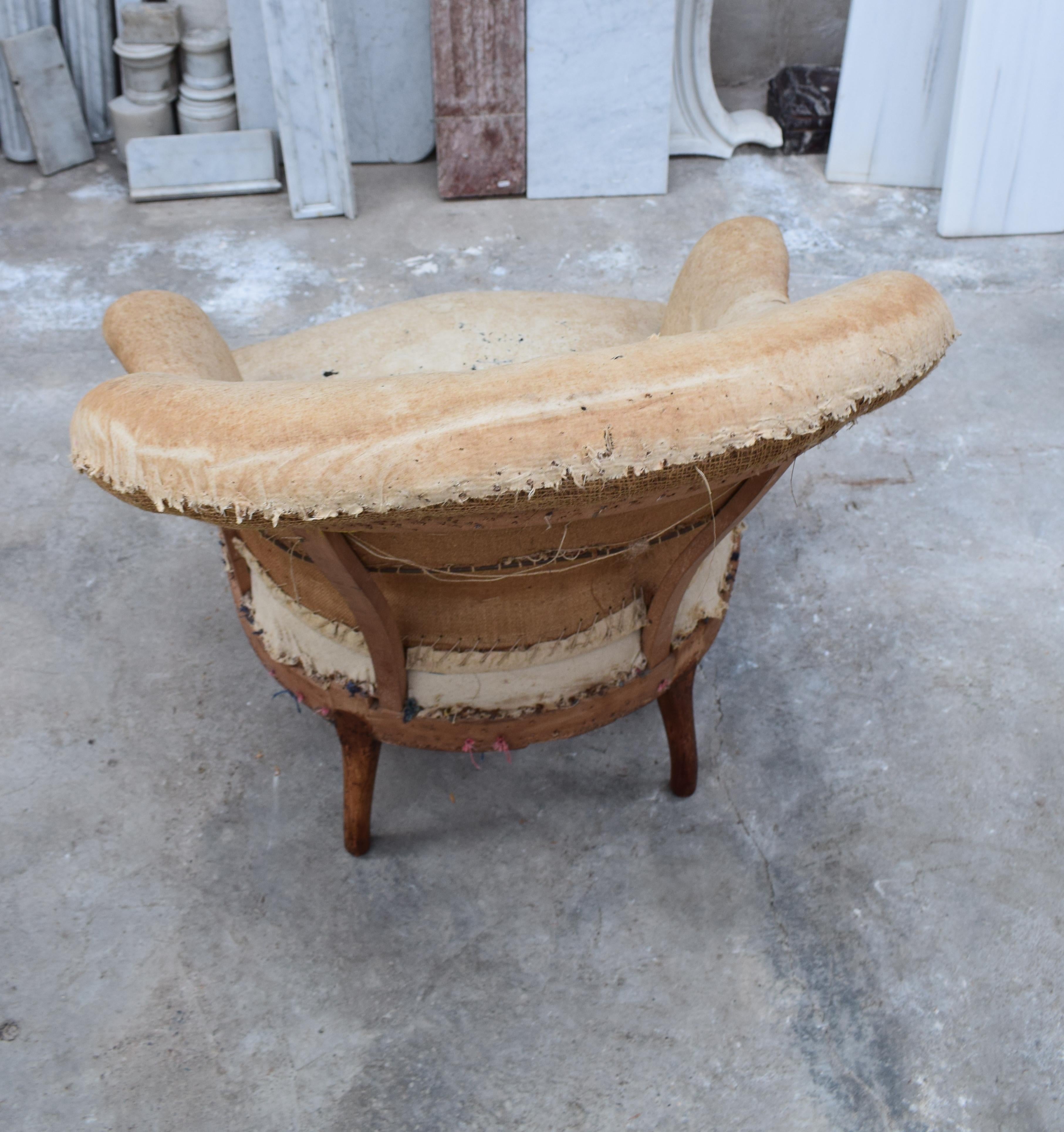 French Napoleon III Style Tub Chair Dating from Around 1850 14