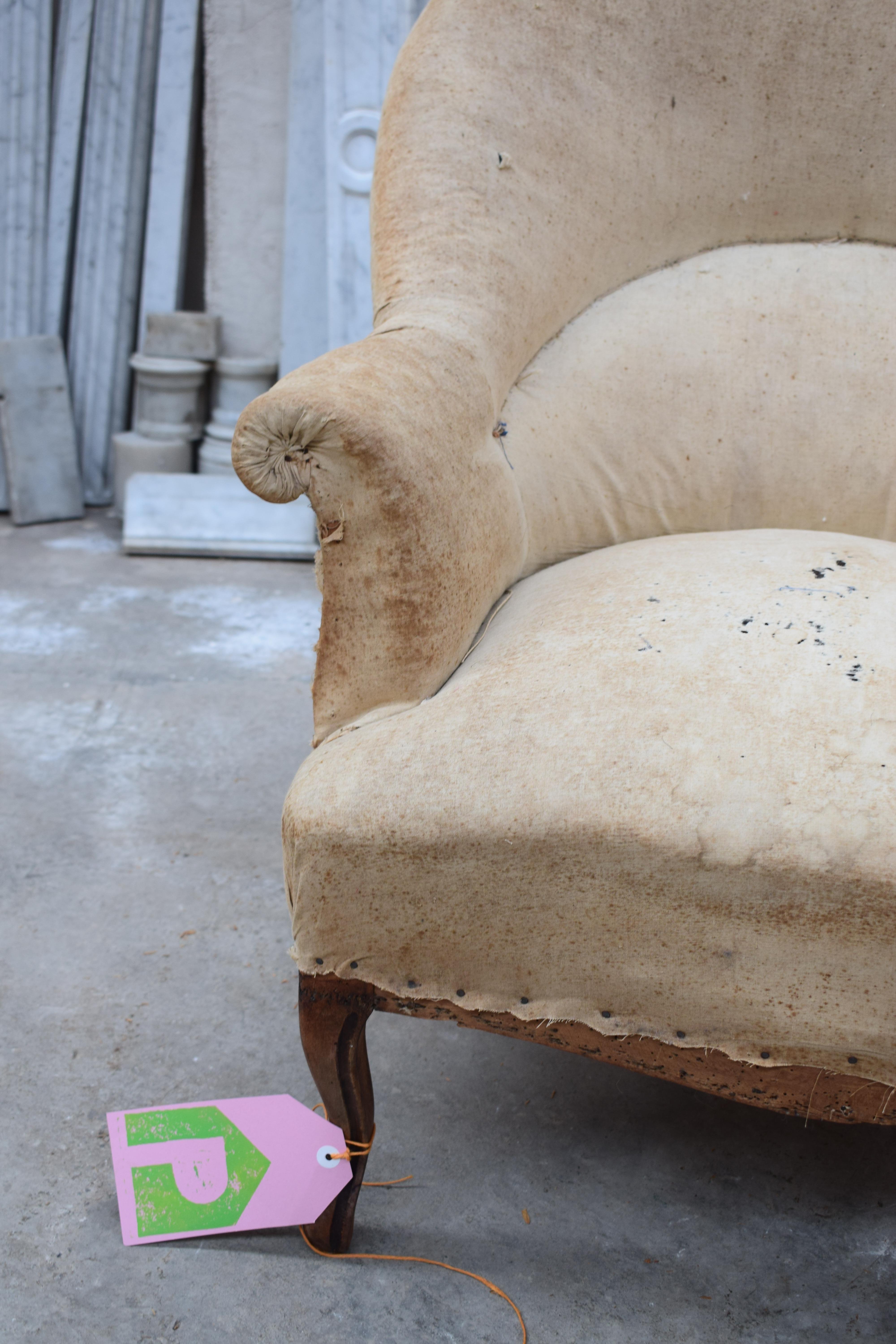 French Napoleon III Style Tub Chair Dating from Around 1850 4