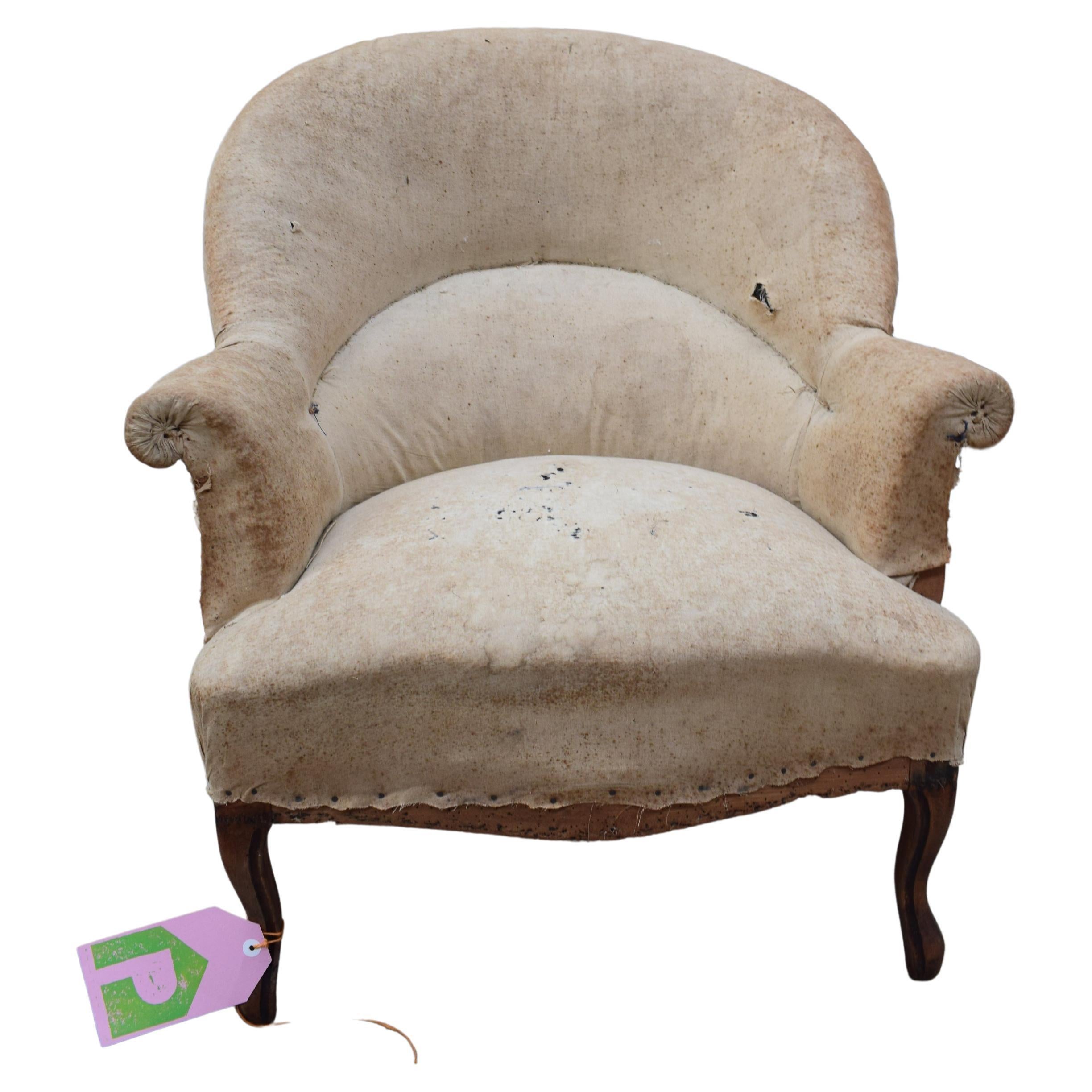 French Napoleon III Style Tub Chair Dating from Around 1850