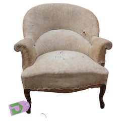 Antique French Napoleon III Style Tub Chair Dating from Around 1850