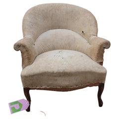 Antique French Napoleon III Style Tub Chair Dating from Around 1850