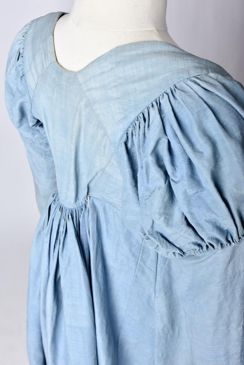 A French Napoleonic Pastel blue Silk Regency Dress Circa 1800-1805 at ...