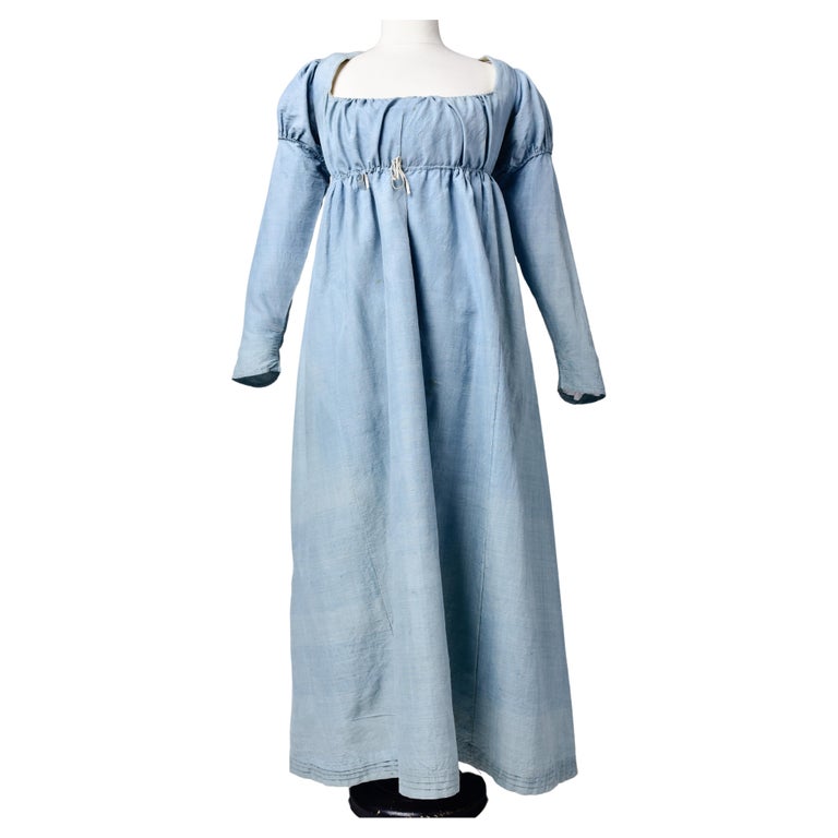 A French Napoleonic Pastel blue Silk Regency Dress Circa 1800-1805 at  1stDibs | napoleonic dress, blue regency dress, 1800 regency dresses