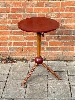 A French, oak and painted 1950s sputnik table