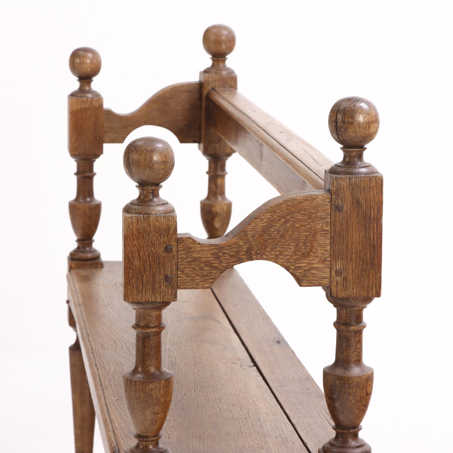 19th Century A French Oak Architectural Bench, C. 1880. For Sale