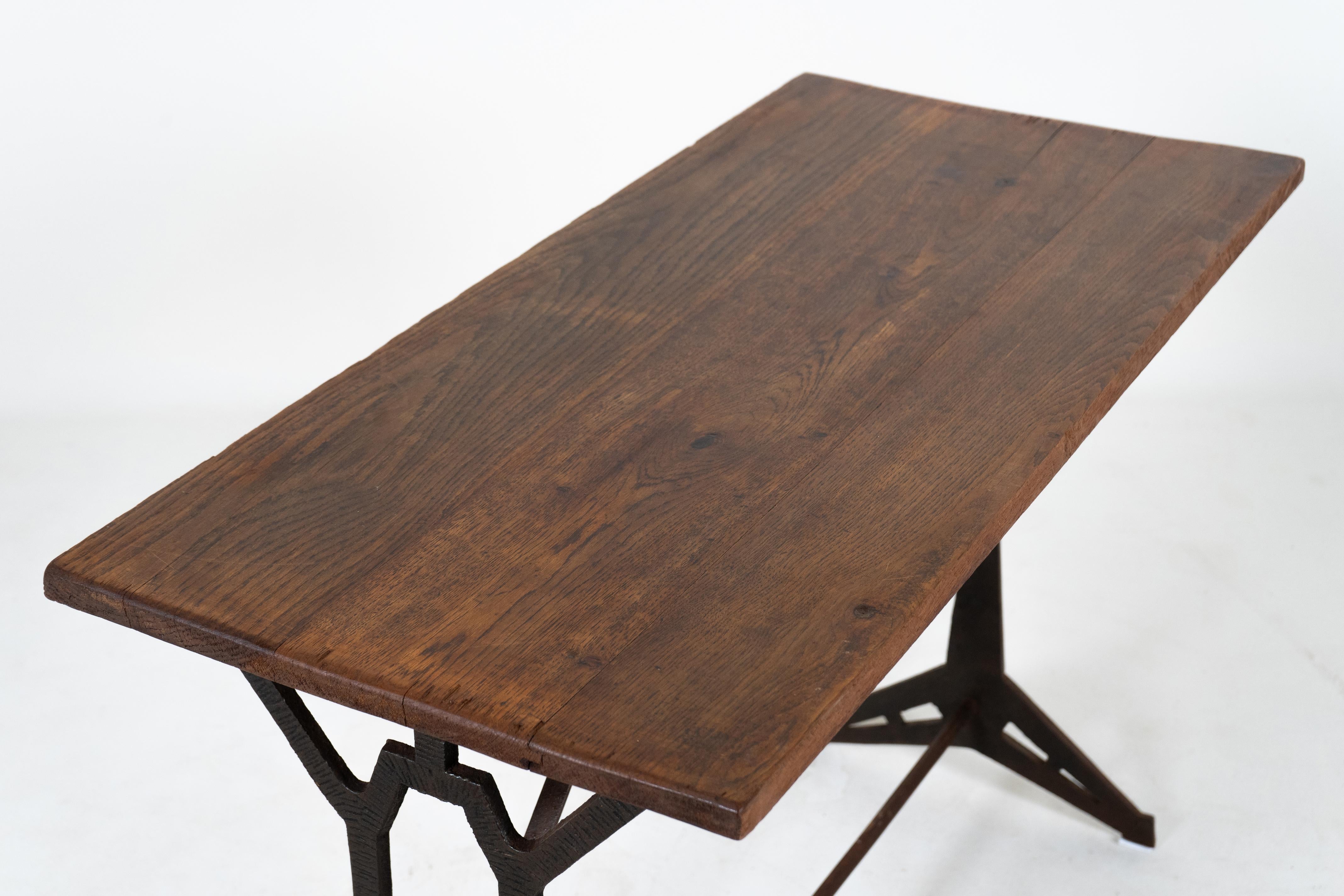 20th Century A French Oak Bistro Table, c. 1930 For Sale
