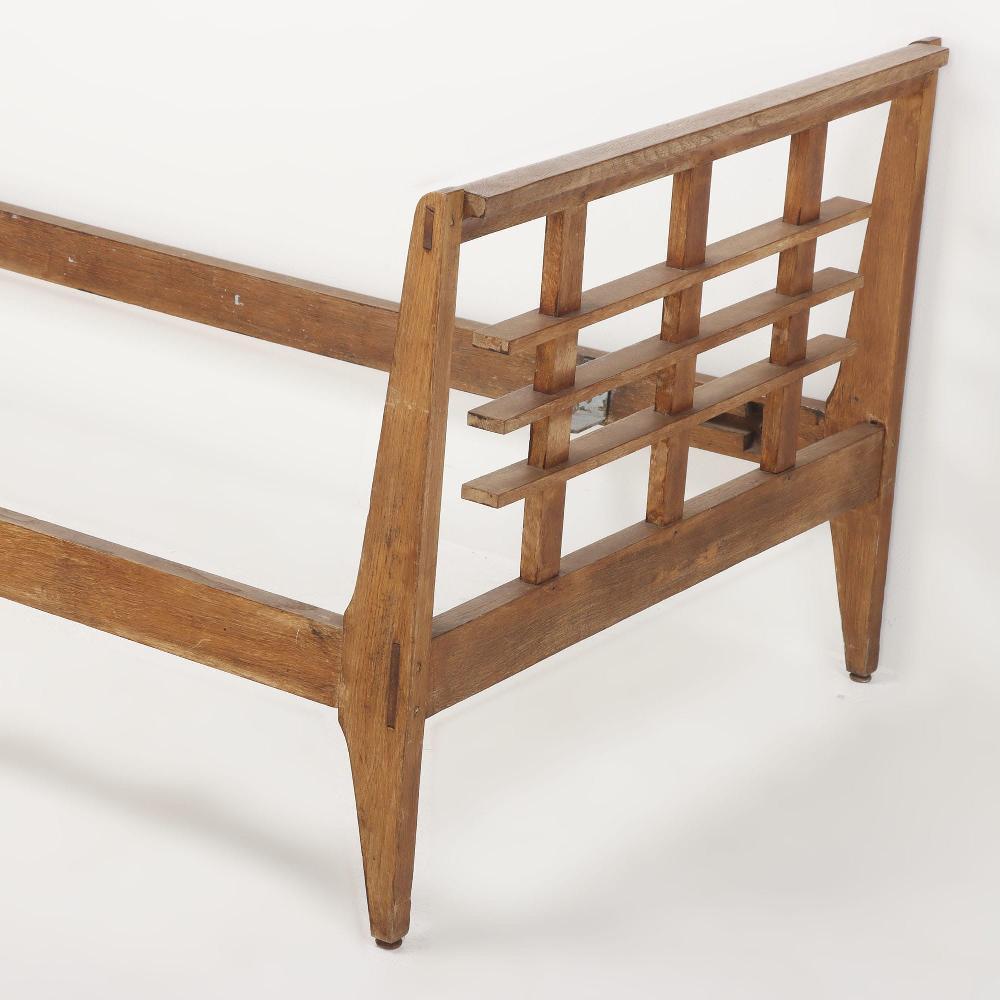 Mid-20th Century A French oak day bed or twin bed circa 1940 