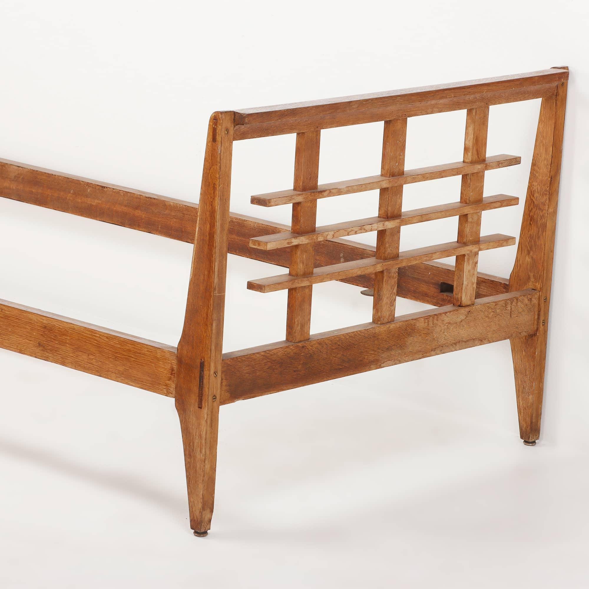 Mid-Century Modern A French oak daybed or twin bed circa 1940.