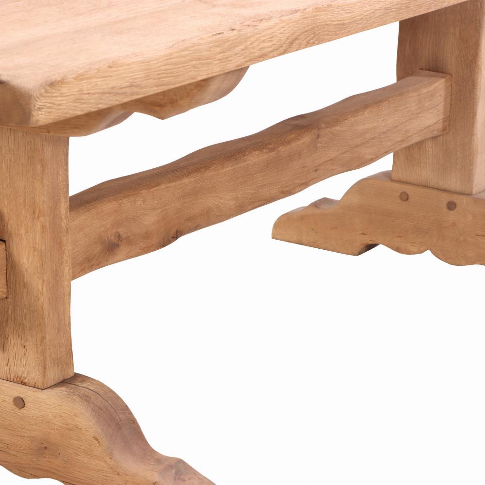 A French Oak Dining Room Table, C. 1960. In Good Condition For Sale In Philadelphia, PA
