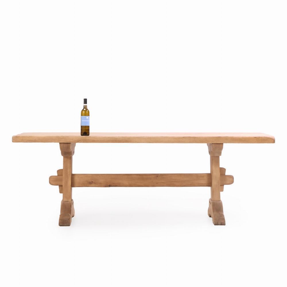20th Century A French Oak Dining Room Table, C. 1960. For Sale