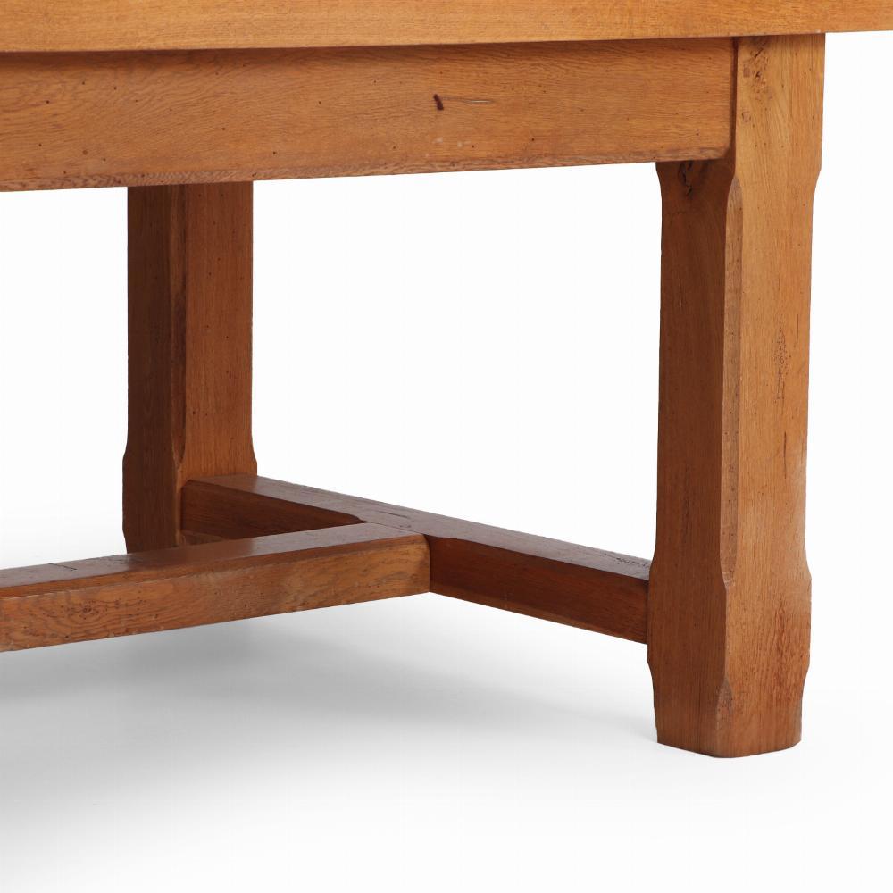 20th Century A French oak farm table, of unusually large size, C. 1970. For Sale