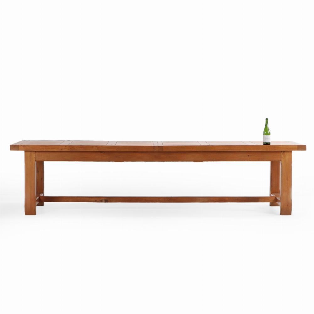 A French oak farm table, of unusually large size, C. 1970. For Sale 2