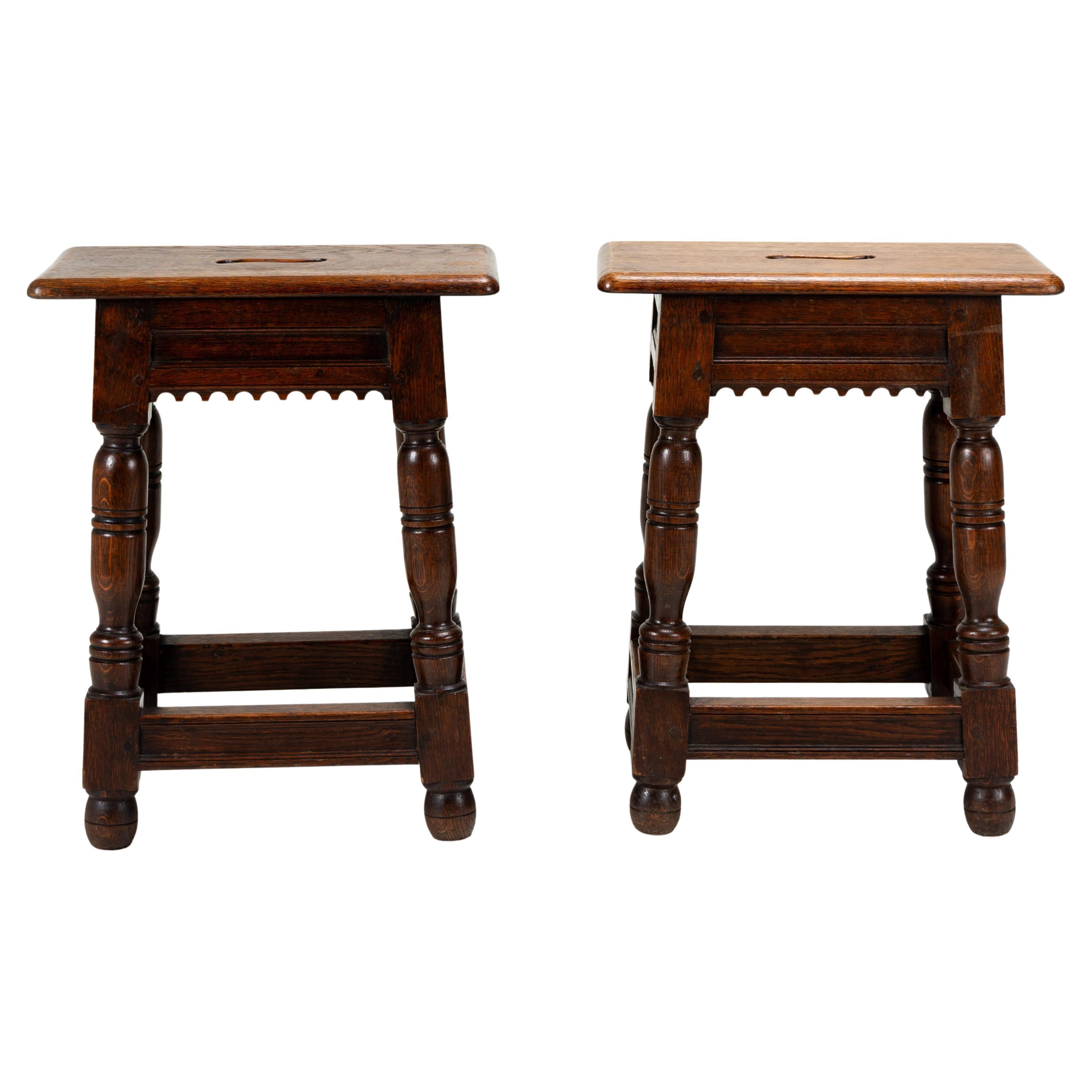 A French Oak Joint Hocker
