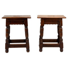 A French Oak Joint Stool