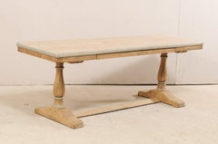 French Oak Trestle Oak Table or Desk from 19th Century
