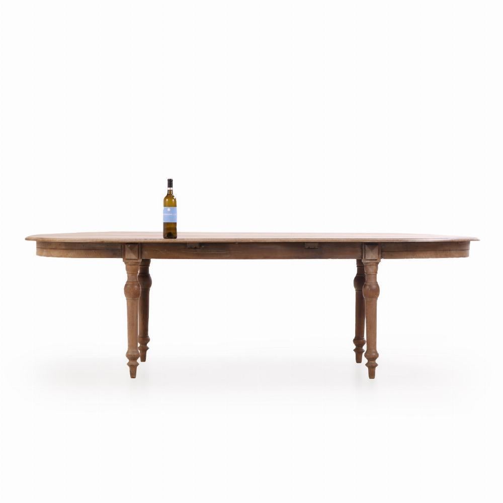 Mesa de granja francesa oblonga de roble, c. 1890. Francés en venta