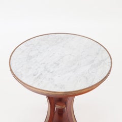 French Occasional Table with Marble Top, circa 1945